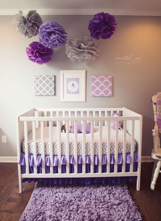 purple and grey nursery ideas